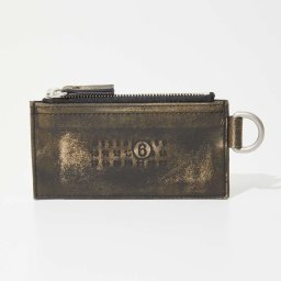 エムエム6 MM6 SA6UI0025 P4792 カードケース NUMERIC BIFOLD WALLET レディース ヌメリック カードホルダー ビジネス レザー 通勤 通学 コンパクト ギフト プレゼント メゾン マルジェラ Maison Margiela ブラック×アーモンドバフ