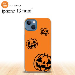 iPhone13mini iPhone13 mini ケース ソフトケース ハロウィン カボチャスタンプ オレンジ iPhone ミニ 5.4インチ  おしゃれ かわいい メンズ レディース キッズ デザインたくさん nk-i13m-tp410