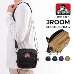 スクエアショルダーバッグ ミニバッグ 肩かけ ショルダー 斜めがけ BEN DAVIS ベン・デイビス BDW-8257 SHOULDER BAG 必需品 旅行 散歩 ベルト シンプル 普段使い 軽い レディース メンズ 男 女 ユニセックス かっこいい 人気 シンプル 普通
