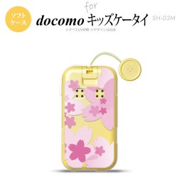 SH-03M キッズケータイSH-03M スマホケース ソフトケース 花柄 サクラ A ピンク メンズ レディース nk-sh03m-tp053