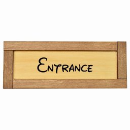 入口 Entrance 木枠付き 木製プレート Hタイプ サインプレート ドアプレート 長方形 おしゃれ かっこいい かわいい シンプル ナチュラル ブラウン トイレ 貼付タイプ 北欧風 レストラン 個人用 自宅 インテリア コーデ 商業施設 企業用 カフェ