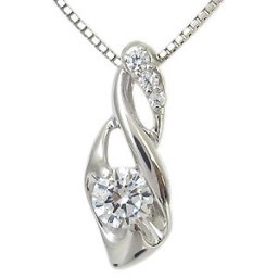 プラチナ・鑑定書付ダイヤモンド・ネックレス・VSクラス・0.30ct・ペンダント