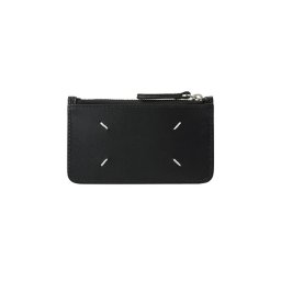 メゾンマルジェラ Maison Margiela カードケース 名刺入れ フラグメントケース 小銭入れ SA1VX0008 P4745 T8013 CARD HOLDER ZIP EW フォーステッチ レディース ブラック