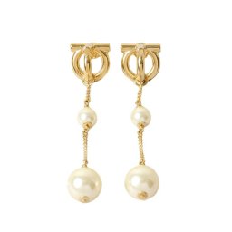 フェラガモ Ferragamo アクセサリー ピアス 760531 751029 OR 3D SHORT ガンチーニ レディース ゴールド