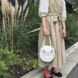 Rootote ルートート トートバッグ 通販 サイドポケット BABYROO ベビールー レディース 2way ショルダー ネコ アニマル ファー  軽量 小さめ ミニ かわいい