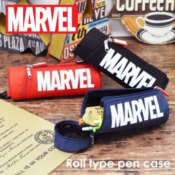 MARVEL マーベル 3WAY 筒形 ペンケース ポーチ 筆箱 ふでばこ 小物入れ おしゃれ 人気 大容量 かわいい ブランド 化粧ポーチ マルチポーチ シンプル 小学生 中学生 高校生 大学生 男子 女子 円筒型 ナスカン付き S1416758 S1416766 S1421646