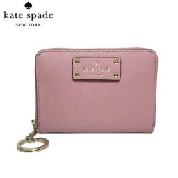 ケイト・スペード アウトレット kate spade 財布 WLRU3212-682 dani / grove street レザー キーリング付き ラウンドファスナー式 コインケース / 小銭入れ / カードケース dustypeony(682):ピンク系【RCP】【楽天カード分割】【レディース】