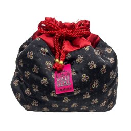 アナスイ ANNA SUI ドーリーガール バイ アナ スイ DOLLY GIRL バッグ 大判 巾着バッグ 大きめ ふわふわ 巾着ポーチ ブラック+レッド