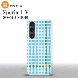 Xperia 1V Xperia 1V スマホケース 背面ケースソフトケース 花十時 青 2023年 6月発売 nk-xp15-tp1355