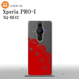 Xperia PRO I Xperia PRO-I スマホケース 背面ケースソフトケース レース A 赤 背面カバー android nk-xproi-tp723