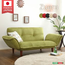ソファ 2人掛け 3way リクライニング 14段階 日本製 起毛タイプ 【Zuera-スエラ-】 カウチソファ ソファーベッド ローソファ フロアソファ コンパクト ポケットコイル 省スペース 一人暮らし 新生活