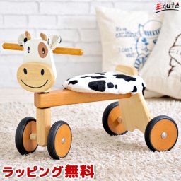 モーモーバイク │ 手押し車 乗用玩具 木のおもちゃ 木製玩具 1歳誕生日 知育おもちゃ プレゼント エデュテ アイムトイ