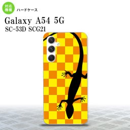 Galaxy A54 5G Galaxy A54 5G スマホケース 背面ケース ハードケース トカゲ 市松 黄 2023年 5月発売 nk-a54-861