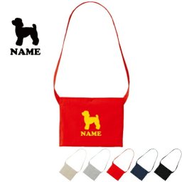 「トイプードル」犬種別ドッグシルエット 名入れサコッシュ/肩掛け ショルダー キャンバス地 名入れギフト 行楽 旅行 ドライブ お出かけ 母の日 母の日ギフト 母の日のプレゼント 斜め掛け 斜めがけ ワンショルダーバッグ【rcsc】