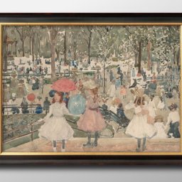 モーリス プレンダーガスト ザ モール、セントラルパーク A3 サイズ ポスター アート おしゃれ 絵画 インテリア 北欧 イラスト マット紙 艶消し アートパネル 額 フレーム デザイン 壁掛け ギフト 新築祝い ディスプレイ 引越し祝い　新生活　空間デザイン