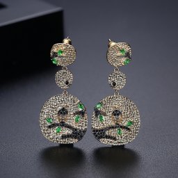 ピアス 両耳用 キュービックジルコニア マルチカラー 真鍮 イエローゴールド スタッド 揺れる ゆれる ぶら下がり 可愛い かわいい モチーフ 枝 ツリー e19102841
