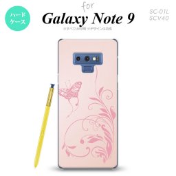 Galaxy Note 9 ギャラクシー ノート9 SC-01L SCV40 スマホケース カバー ハードケース 蝶と草 ピンク nk-note9-1632[スマホ,スマホケース,スマホカバー,ケース,カバー,ジャケット]