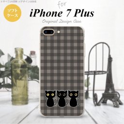 【iPhone7plus】【スマホケース/スマホカバー】【アイフォン7plus】iPhone7plus スマホケース カバー アイフォン7plus ソフトケース 猫C グレー nk-i7plus-tp1136【メール便送料無料】