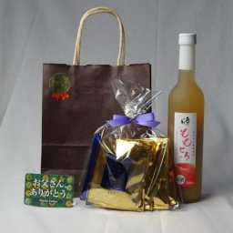 父の日 ギフトセット リキュールセット( 完熟桃のとろとろ感が口いっぱいに広がる桃リキュール ももとろ500ml(福島県)+挽き立て珈琲(ドリップパック5パック)) 父の日カード 付
