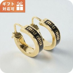ミュウミュウ ピアス レディース ブランド MIUMIU 5IO103 ブラック アクセサリー