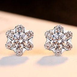 ピアス 両耳用 キュービックジルコニア シルバー925 スタッド ホワイト シルバー ラウンド 小粒 メレ ヘイロー エレガント きれいめ フラワー ce0030