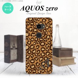 AQUOS zero アクオス ゼロ 801SH スマホケース カバー ハードケース ヒョウ柄 茶A イニシャル 対応 nk-801sh-898i[スマホ,スマホケース,スマホカバー,ケース,カバー,ジャケット]