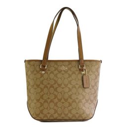 コーチファクトリー アウトレット COACH FACTORY バック F58294 IME74 ラグジュアリー シグネチャー ジップ トートバッグ ショルダーバッグ カーキ＋サドルブラウン