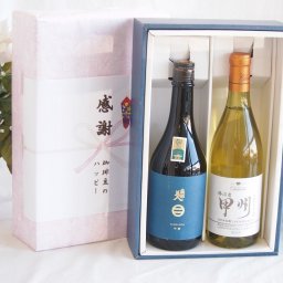 実りの秋の贈り物 感謝の贈り物ボックス 上品な香り南部美人と国産ワインセット(勝沼産 甲州 白ワイン やや甘口(山梨県)720ml日本酒南部美人吟醸 (岩手県)720ml