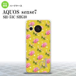 sense7 sense7 スマホケース 背面ケース ハードケース 花柄 バラ ドット 黄 +アルファベット 2022年 11月発売 nk-sens7-242i