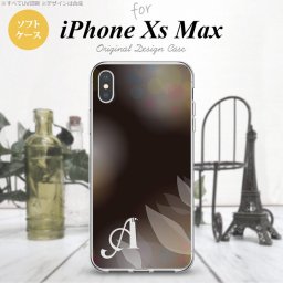 iPhoneXsMax iPhone XS Max スマホケース ソフトケース ぼかし 花柄 黒 +アルファベット メンズ レディース nk-ixm-tp1595i