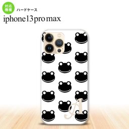 iPhone13ProMax iPhone13 Pro Max ケース ハードケース カエル かえる A 白 黒 +アルファベット iPhone13 プロ マックス 6.7インチ おしゃれ かわいい メンズ レディース キッズ デザインたくさん nk-i13pm-167i