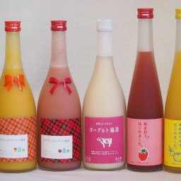 果物梅酒5本セット(あまおう梅酒 ミルクたっぷりいちごの梅酒 ミルクたっぷりマンゴーの梅酒 ヨーグルト梅酒(福岡) 馬路村のゆず梅酒) 500ml×2本 720ml×3本