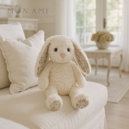 フェイス クリームフローラルバニー 24cm ウサギ | モナミ ぬいぐるみ 雑貨 アート デザイン かわいい ファーストトイ ギフト プレゼント Mon Ami 正規輸入品