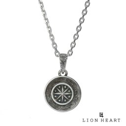 ライオンハート ハワイアン ネックレス コンパス サージカルステンレス316L シルバー 金属アレルギー対応 メンズ ブランド LION HEART
