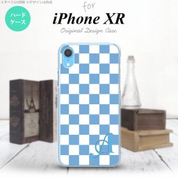 iPhoneXR iPhone XR スマホケース ハードケース スクエア 白 青 +アルファベット メンズ レディース nk-ipxr-766i