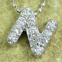 イニシャル ネックレス N ダイヤモンド アルファベット 18金 k18 18k イエローゴールド ピンクゴールド ホワイトゴールド ネーム イニシャル 名前 レディース ジュエリー アクセサリー プレゼント ギフト 人気 おすすめ 送料無料