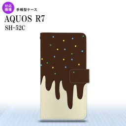 SH-52C AQUOS R7 手帳型スマホケース カバー アイス 黄  nk-004s-r7-dr349