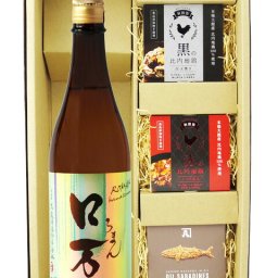 ★ 送料無料 ★ ロ万 （ ろまん ） 純米吟醸  720ml ＋ 缶詰おつまみ 3種セット【 9427 】【 日本酒・おつまみセット 】【 要冷蔵 】【 ハロウィン 贈り物 ギフト プレゼント 誕生日 結婚のお祝い 】