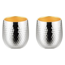 燕熟の技 ステンレス二重ロックカップ250ml2P（内面金メッキ） EJA-1500【沖縄県・離島 配送不可】
