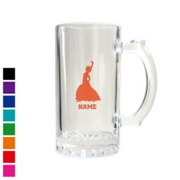 「フラメンコ」名入れビアマグ 名入れジョッキ 中ジョッキ 生ビール マイジョッキ ビアグラス タンブラー お祝い ギフト ビアジョッキ   【cb】
