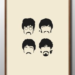 ビートルズ Beatles 音楽 ロック A3 サイズ ポスター アート おしゃれ 絵画 インテリア 北欧 イラスト マット紙 艶消し アートパネル 額 フレーム デザイン 壁掛け ギフト 新築祝い ディスプレイ 引越し祝い　新生活　空間デザイン