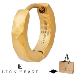 正規品 送料無料 ライオンハート LION HEART フープ シングル ピアス 片耳 03EA0015YG LH-1 Monotone サージカル ステンレス メンズ仕様 レディース ユニセックス ゴールド 男性 ギフト プレゼント おすすめ 誕生日 クリスマス バレンタイン お祝い