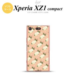 【SO02K】【スマホケース/スマホカバー】【エクスペリア XZ1】SO02K スマホケース Xperia XZ1 Compact SO-02K カバー エクスペリア XZ1 花柄・バラ（C） ライトサーモン nk-so02k-tp245【メール便送料無料】
