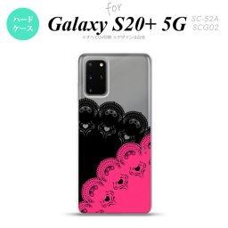 SC-52A SCG02 Galaxy S20+ 5G スマホケース ハードケース レース B 黒 ピンク メンズ レディース nk-s20p-728