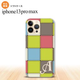 iPhone13ProMax iPhone13 Pro Max ケース ソフトケース パッチワーク ミックスG 緑 +アルファベット iPhone13 プロ マックス 6.7インチ おしゃれ かわいい メンズ レディース キッズ デザインたくさん nk-i13pm-tp1677i