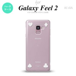 Galaxy Feel 2 ギャラクシー フィール 2 SC-02L スマホケース カバー ハードケース トランプ(四隅) クリア×白 nk-sc02l-522[スマホ,スマホケース,スマホカバー,ケース,カバー,ジャケット]