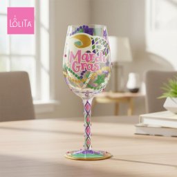 Lolita ワイングラス Mardi Gras 22.4cm マルディグラ | かわいい おしゃれ ポップ モダン デザイン食器 アート ロリータ･ヤンシー 正規輸入品