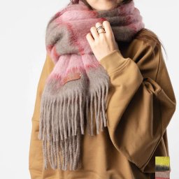 マルニ MARNI SCMC0121Y0 UAW038 マフラー SCARF レディース ウール ストール ストライプ モヘア スカーフ フリンジ アルパカ 防寒 暖かい 大判 秋冬 プレゼント ギフト ブラック クォーツ