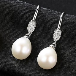 ピアス 両耳用 キュービックジルコニア 淡水パール シルバー925 ホワイト ピンク パープル イエローゴールド シルバー フック 中粒 上品 大人 揺れる pe0097
