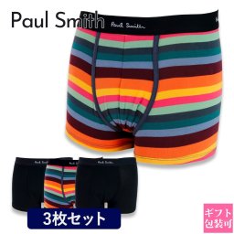 ポールスミス ボクサーパンツ Paul Smith メンズ ボクサーパンツ 下着 アンダーウェア ボクサーショーツ 3枚セット ブラック / マルチカラー M1A 914 M3PKD 79 3枚 ポールスミス ボクサーパンツ メンズ パンツ 下着 ブランド プレゼント 男性 誕生日
